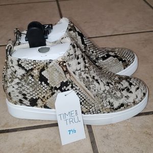 Time Tru animal print sneakers ankle
